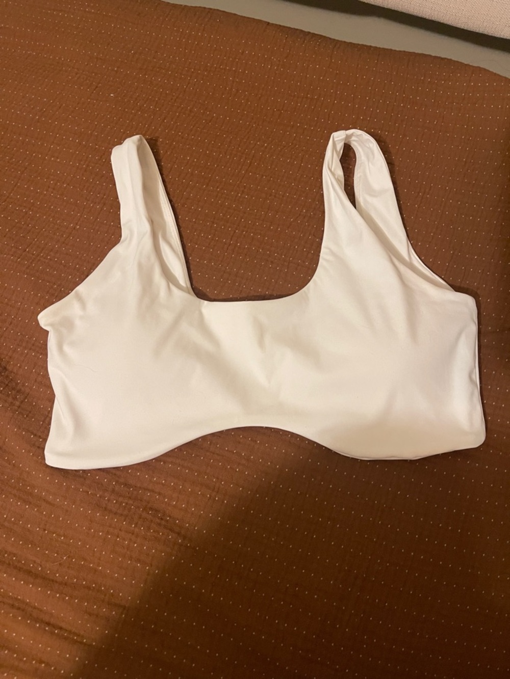 Everyday Scoop Neck White Bralette Aussie Boutique Sports Bra 🤍